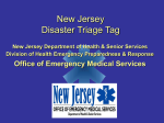 NJ Disaster Tag ~ Triage Tag