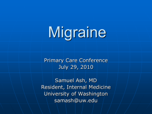 Migraine - University of Washington