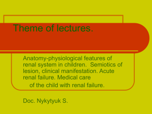 12 Physiologicoanatomical features of the renal system in children