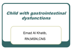 Child with gastrointestinal dysfunctions