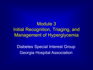PowerPoint - GHA Diabetes - Georgia Hospital Association