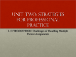Unit two: Strategies for Professional Practice