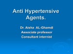 Anti Hypertensive Agents.