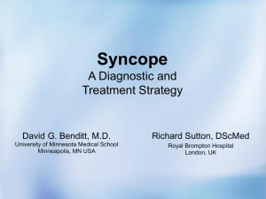 Syncope - A Diagnostic and Treatment Strategy - his