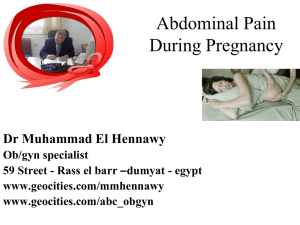 Management of abdominal pain in pregnancy