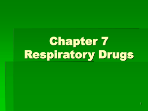 Chapter 7 Respiratory Drugs