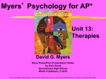 Unit 13, Therapies