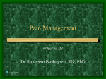 pain management lecture 3