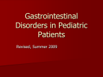 Gastrointestinal Disorders in Pediatric Patients