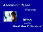 HIPAA Orientation for Healthcare