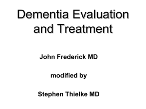 Primary Care Evaluation of Dementia