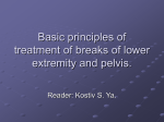 Basic principles of treatment of breaks of lower extremity and pelvis.