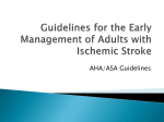 Guidelines for the Early Management of Adults with Ischemic Stroke