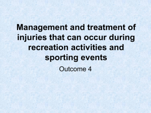 Management and treatment of injuries that can