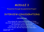 Module 3: Interview Considerations