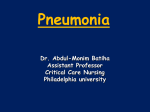 Pneumonia - Philadelphia University