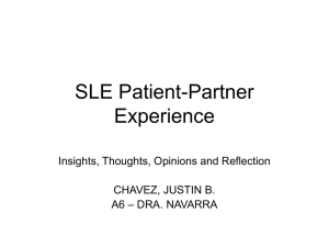 SLE Patient-Partner Experience