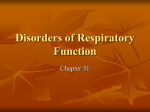 Disorders of Respiratory Function