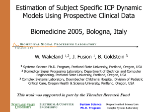 Estimation of Subject Specific ICP Dynamic Models Using