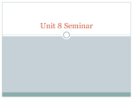 Agenda 1. Seminar Discussion 2. Unit 8 Review 3. Questions