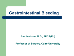Gastrointestinal Bleeding of Obscure Origin