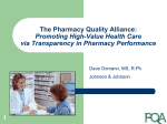 1 The Pharmacy Quality Alliance