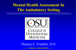 Mental Health Assessment In an Ambulatory Setting