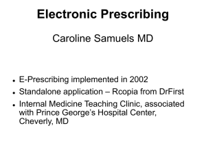 Electronic Prescribing