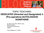 Original Presentation - Transfusion Medicine