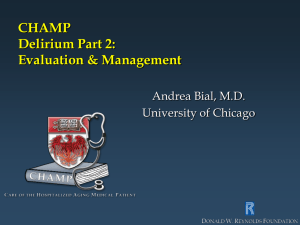 Slide Presentation: Part II - Curriculum for the Hospitalized Aging