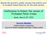 Service Models - Prof. Peter Crome`s Conference