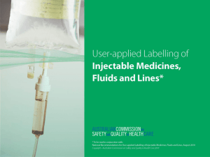 Gaining consensus on user-applied labelling of injectable