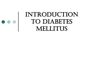 Introduction to diabetes mellitus