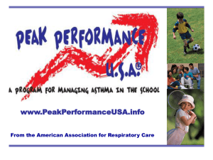 Peak Performance USA: Asthma Diagnosis and Management