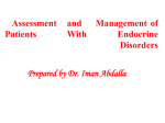 Assessment and Management of Patients With Endocrine Disorders