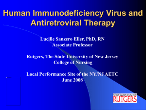 Human Immunodeficiency Virus and Antiretroviral Therapy