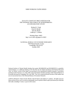 NBER WORKING PAPER SERIES QUALITY-CONSTANT PRICE INDEXES FOR AN EXPLORATORY STUDY