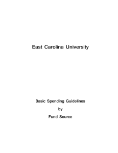 East Carolina University Basic Spending Guidelines  by