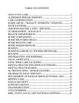 TABLE OF CONTENTS ADULT DAY CARE ....................................................................2