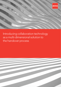Introducing collaboration technology as a multi-dimensional solution to the handover process