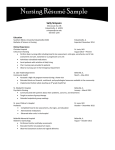 Nursing Résumé Sample  Sally Simpson Education