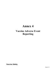 Annex 4 Vaccine Adverse Event Reporting