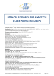 MEDICAL RESEARCH FOR AND WITH OLDER PEOPLE IN EUROPE