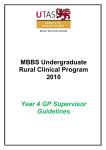 MBBS Undergraduate Rural Clinical Program 2010