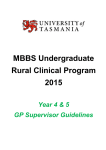 MBBS Undergraduate Rural Clinical Program 2015