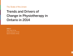 Trends and Drivers of Change in Physiotherapy in Ontario in 2014