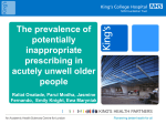 The prevalence of potentially inappropriate prescribing in
