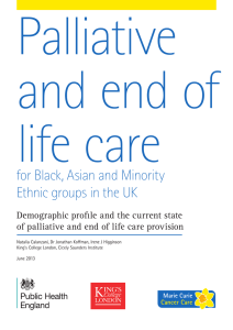 Palliative and end of life care for Black, Asian and Minority