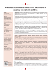 A theoretical alternative intraosseous infusion site in severely hypovolemic children