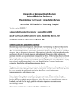 University of Michigan Health System Internal Medicine Residency Rheumatology Curriculum: Consultation Service